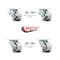 Service Caster 3.25 Inch Semi Steel Caster Set with 2 Brakes/Swivel Lock 2 Rigid SCC SCC-30CS3420-SSB-SLB-BSL-2-BSL-2 - alternate 5